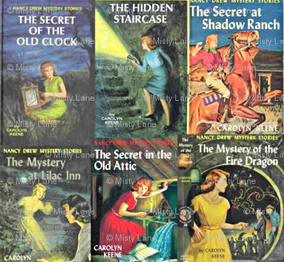 Nancy Drew Book Covers fabric - mistywarriorprincess - Spoonflower