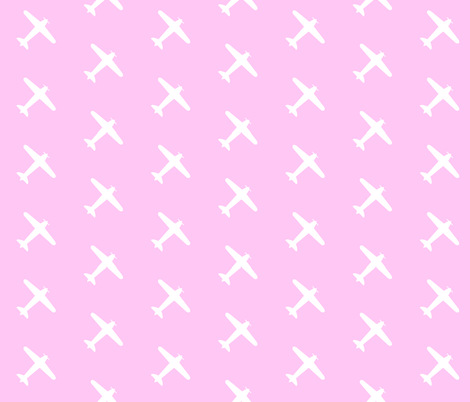 Pink Airplane fabric - levicp11 - Spoonflower