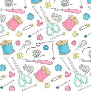 Sewing Notions Fabric Wallpaper Home Decor Spoonflower