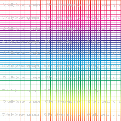Download rainbow graph paper (small rainbow) fabric - weavingmajor ...