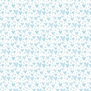 Tiny Hearts Scatter Baby Blue Spoonflower
