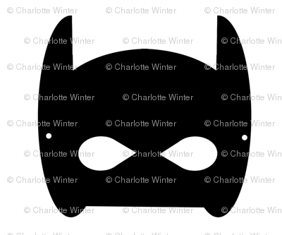 bat mask superhero wallpaper - charlottewinter - Spoonflower