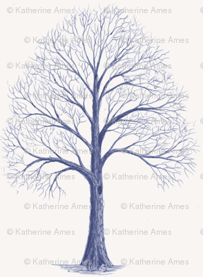 Tree Toile wallpaper - katiame - Spoonflower