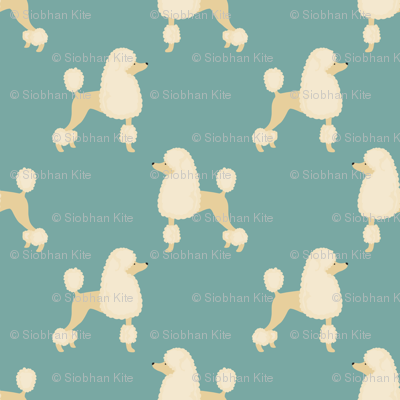 Poodles wallpaper - lillyskite - Spoonflower