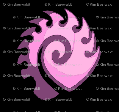 Zerg Symbol fabric - madebyaeo - Spoonflower