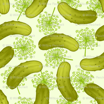 Dill Pickles fabric - willowbirdstudio - Spoonflower