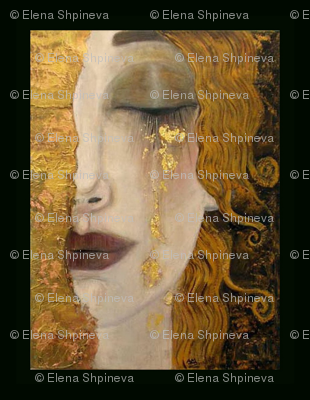 Golden tears wallpaper - tilza - Spoonflower