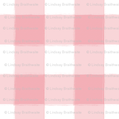 Large Perfect Pink Buffalo Check Plaid wallpaper - sugarfresh - Spoonflower