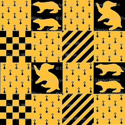 Badger quidditch fabric - bitterfishies - Spoonflower