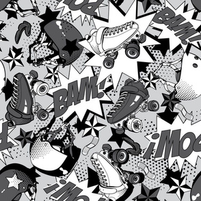 roller skate fabric, wallpaper & home decor - Spoonflower