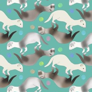 ferret fabric, wallpaper & home decor - Spoonflower
