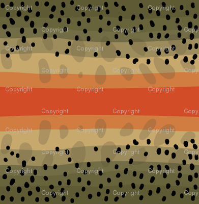 Cutthroat Trout Pattern fabric - localknits - Spoonflower
