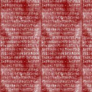 Codex Runicus In Red with White runes - Spoonflower