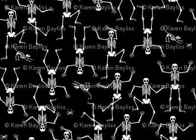 Dancing_Skeletons wallpaper - anwen_gwenu - Spoonflower