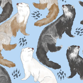 ferret fabric, wallpaper & home decor - Spoonflower