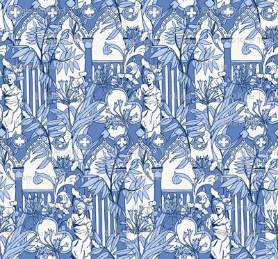 Modern Toile wallpaper - katetortland - Spoonflower