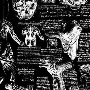 Da Vinci's Anatomy Sketchbook //  Black // Small