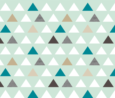 mod mint teal triangles wallpaper - mrshervi - Spoonflower
