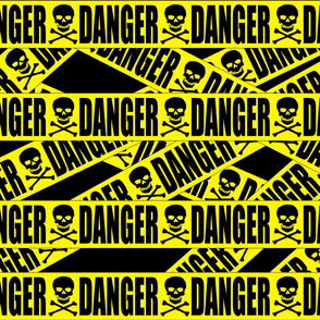 1 Danger Skulls Skeletons Stay Out Barri Spoonflower