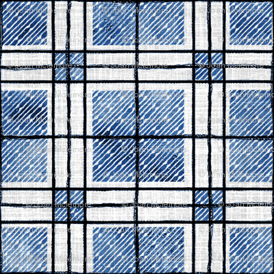 Buffalo Plaid Blue wallpaper - joanmclemore - Spoonflower