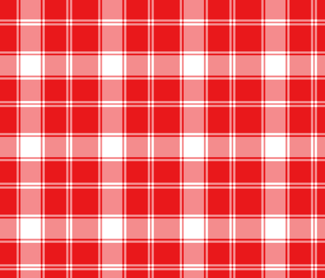 Red and White Plaid fabric - northern_whimsy - Spoonflower