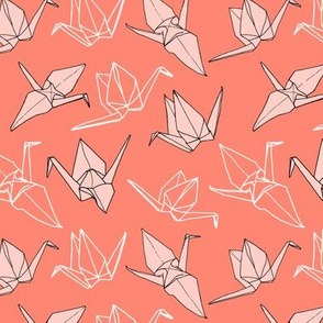 Origami Kranich Stoffe Tapete Geschenkpapier Spoonflower