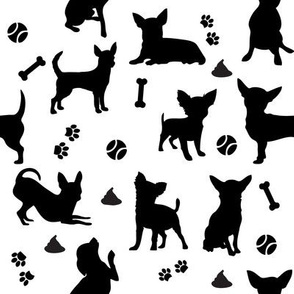Tissu Chihuahua Papier Peint Emballage Cadeau Spoonflower