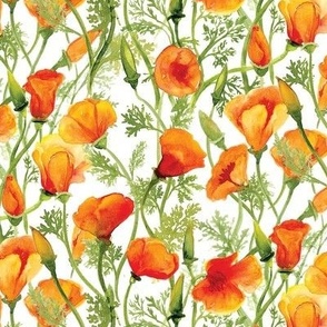 Poppy Fabric Wallpaper Home Decor Spoonflower