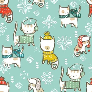 Katzen Stoffe Tapete Geschenkpapier Spoonflower