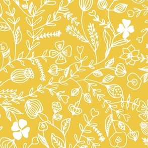 yellow ochre fabric, wallpaper & home decor - Spoonflower