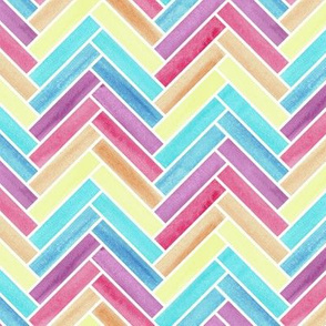 Rainbow watercolour Colour Block - Spoonflower