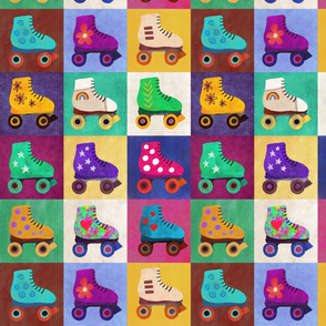 roller skate fabric, wallpaper & home decor - Spoonflower