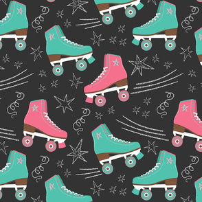 roller skate fabric, wallpaper & home decor - Spoonflower