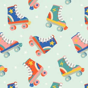 roller skate fabric, wallpaper & home decor - Spoonflower