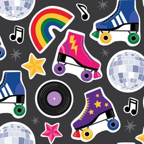 roller skate fabric, wallpaper & home decor - Spoonflower