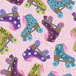 roller skate fabric, wallpaper & home decor - Spoonflower