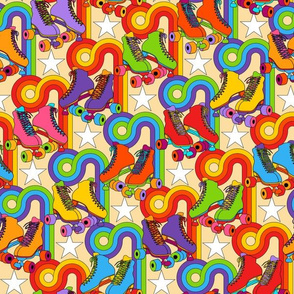 roller skate fabric, wallpaper & home decor - Spoonflower