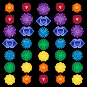 Chakras Fabric Wallpaper Home Decor Spoonflower