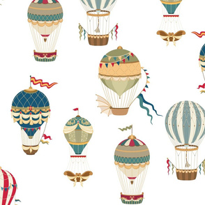 hot air balloon fabric, wallpaper & home decor - Spoonflower