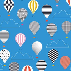 hot air balloons fabric, wallpaper & home decor - Spoonflower