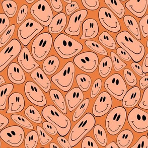Trippy Smiley Face Fabric 90s Retro Spoonflower