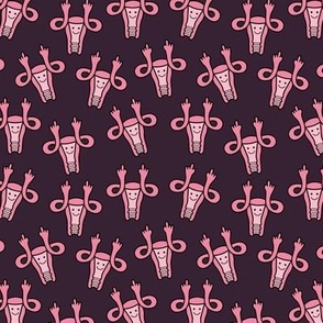 My body my uterus - women empowerment vagina FY print pink on burgundy girls