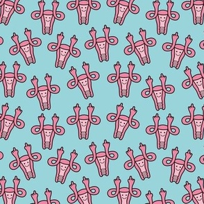 My body my uterus - women empowerment controversial vagina FY print pink on beige