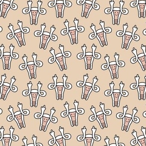 My body my uterus - women empowerment controversial vagina FY print beige tan white gray neutral tones 