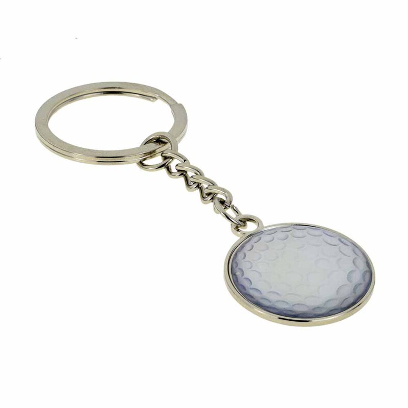 Golf Ball Silver Keyring SportingGifts