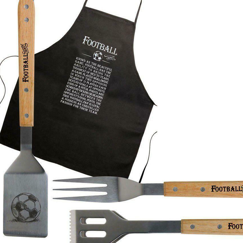 Football Crazy BBQ & Apron Set SportingGifts