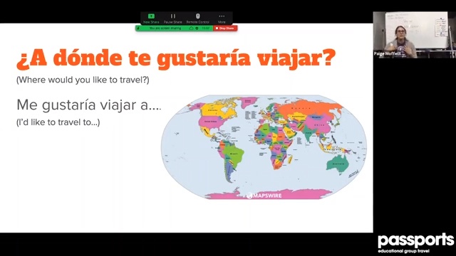 Immersive Spanish Language Lesson — Passports Tour Director lecture
