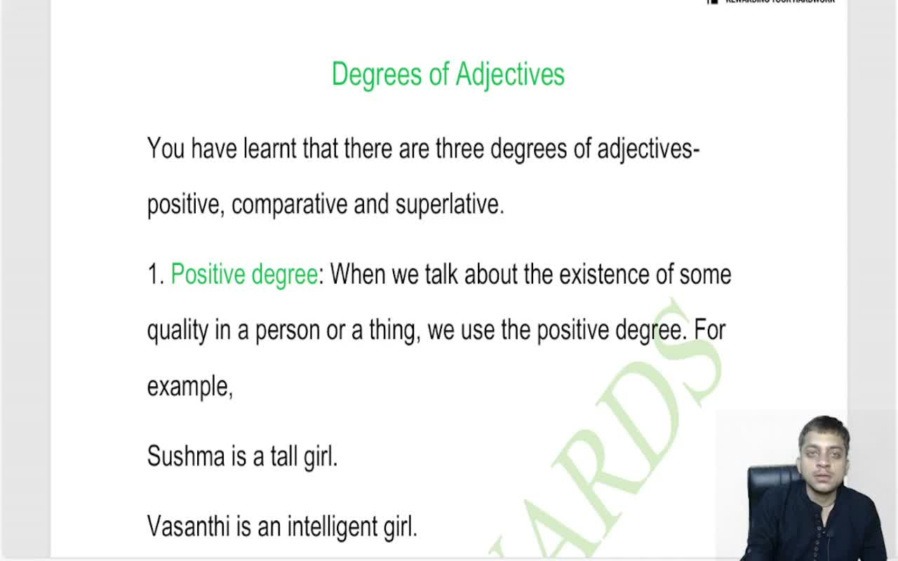 DEGREE OF ADJECTIVE