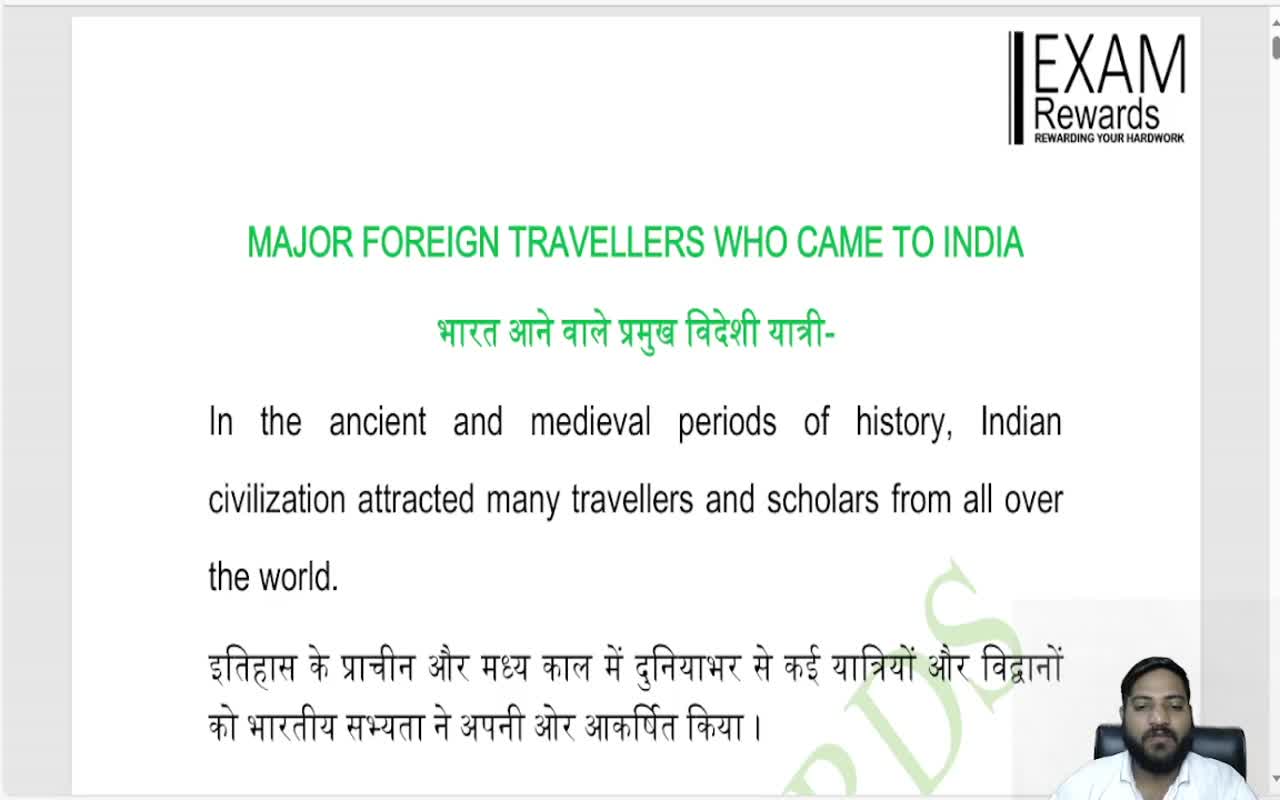 MAJOR FOREIGN TRAVELERS WHO CAME TO INDIA
