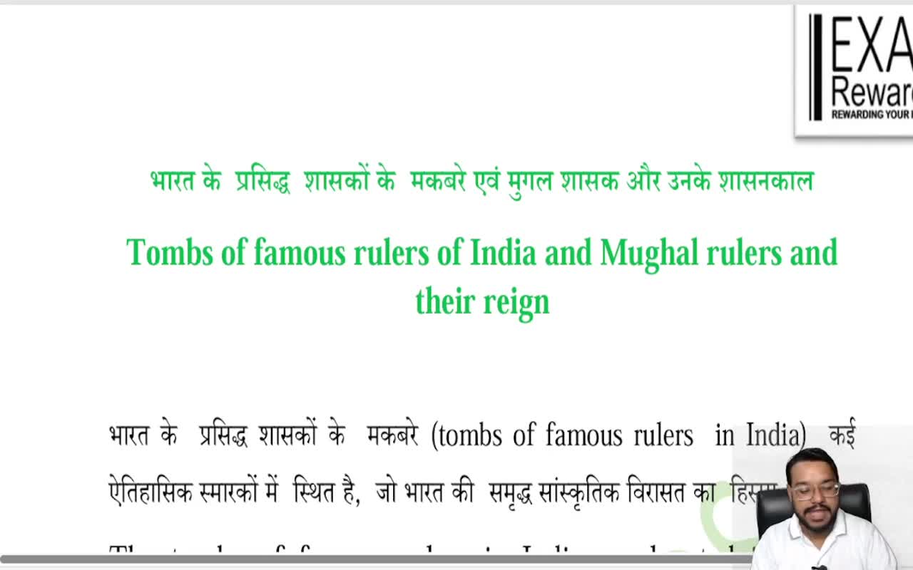 TOMBS OF FAMOUS RULERS OF INDIA AND MUGHAL RULERS AND THEIR REIGN